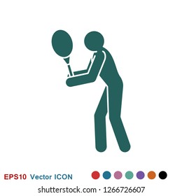 Athlete icon isolated on background vector illustration