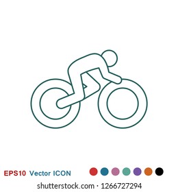 Athlete icon isolated on background vector illustration