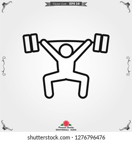Athlete icon isolated on background vector illustration