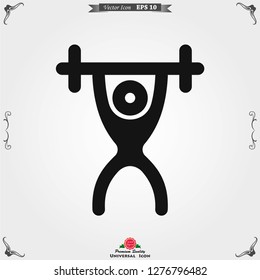 Athlete icon isolated on background vector illustration