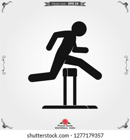 Athlete icon isolated on background vector illustration