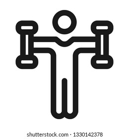 Athlete icon. Line style