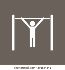 Athlete Icon on Dark Gray Color. Eps-10.