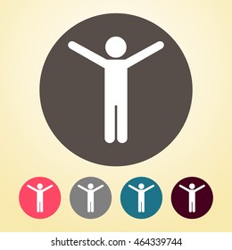 Athlete Icon in round shape.