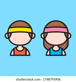 gráfico vectorial de icono de atleta para cualquier empresa