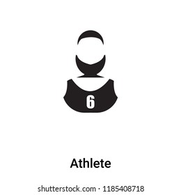 Athlete icon vector isolated on white background, logo concept of Athlete sign on transparent background, filled black symbol