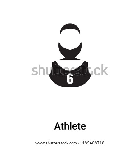 Athlete icon vector isolated on white background, logo concept of Athlete sign on transparent background, filled black symbol