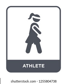 athlete icon vector on white background, athlete trendy filled icons from Jobprofits collection, athlete simple element illustration