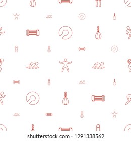 athlete icons pattern seamless white background. Included editable line expander sport, man doing exercises, sport expander, swimming man icons. athlete icons for web and mobile.