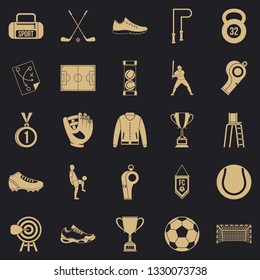 Athlete icons set. Simple set of 25 athlete vector icons for web for any design