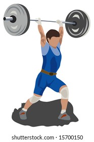 athlete lifting a weight