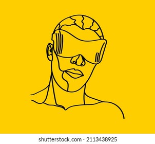 An athlete in a minimalist design
