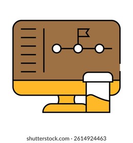 athlete monitoring system line icon vector. athlete monitoring system sign. isolated symbol illustration