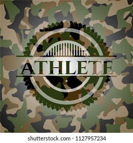 Athlete on camo pattern