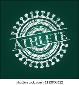  Athlete on chalkboard