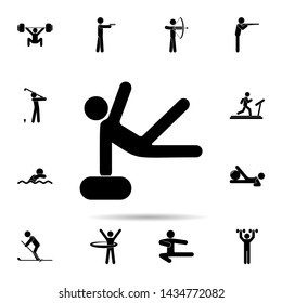 athlete on shell icon. Universal set of Sport for website design and development, app development