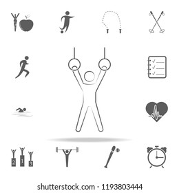 athlete on uneven bars icon. Sport icons universal set for web and mobile