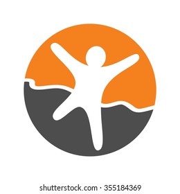 athlete and people logo vector.