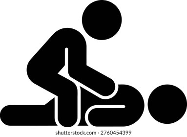Athlete performing a kneeling long jump or triple jump start position