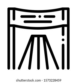 Athlete Personal Chair Icon Vector. Outline Athlete Personal Chair Sign. Isolated Contour Symbol Illustration