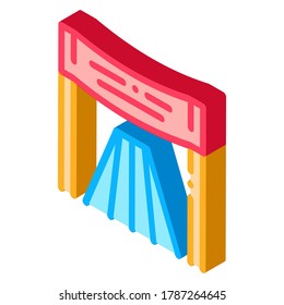 Athlete Personal Chair Icon Vector. Isometric Athlete Personal Chair sign. color isolated symbol illustration