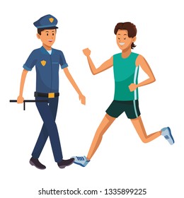 athlete and policeman