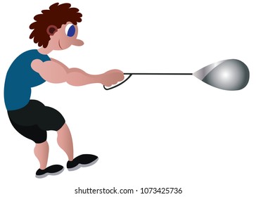 an athlete ready to throw an hammer