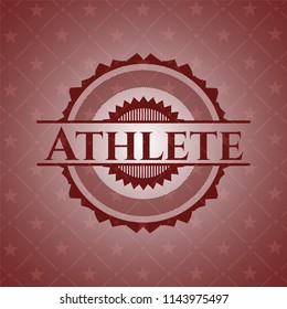 Athlete realistic red emblem