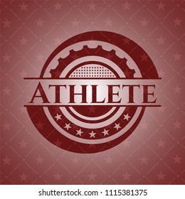 Athlete red emblem