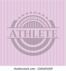 Athlete retro style pink emblem