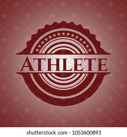 Athlete retro style red emblem