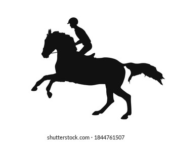 Athlete Riding Horse During Routine Workout Stock Vector (Royalty Free ...