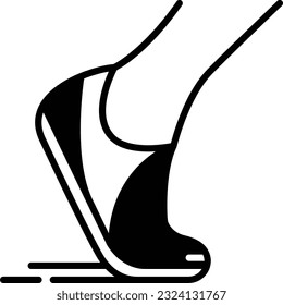 Athlete Läufer Füße, die sich auf dem Schuhkonzept, Joggen über ein Vektordesign im Freien, Fitness- und Wellness-Symbol, Workout und Weighfting-Schild, Persönliche Stockillustration