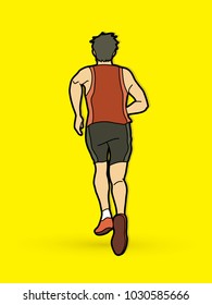 Athlete runner, A man runner running  graphic vector