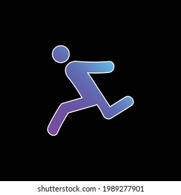 Athlete Running blue gradient vector icon