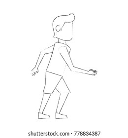 Athlete running cartoon