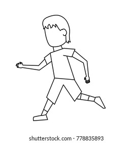 Athlete Running Cartoon