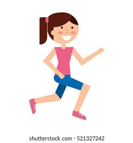 athlete running character icon vector illustration design