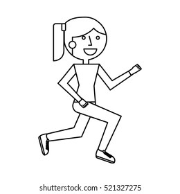 athlete running character icon vector illustration design
