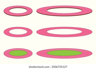 Sportliches Lauffeld. Rundlaufbahn. Laufen bei hohem Tempo. Laufzeit. Mathematik, Physik, Geometrie.