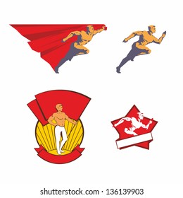 athlete running with the flag