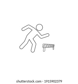 Athlete, die Hurdds, Vektorsymbol