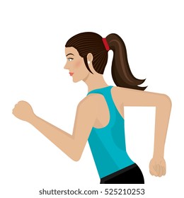 athlete running isolated icon