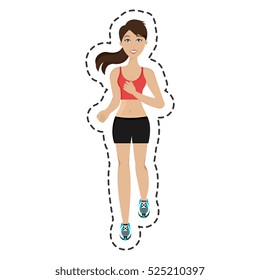 athlete running isolated icon