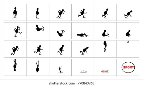 athlete running and sporting