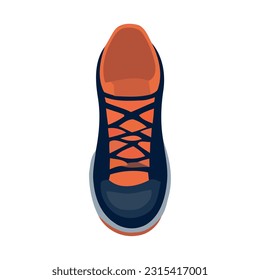 Athlete shoe, modern sports fashion design icon isolated