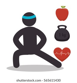 athlete silhouette fitness lifestyle