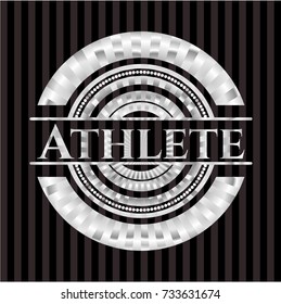 Athlete silvery emblem