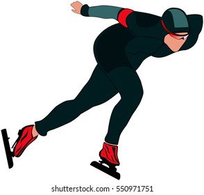 athlete skater race in speed skating