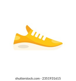 Athlete sneaker icon flat vector. Sport shoe. Run design isolated